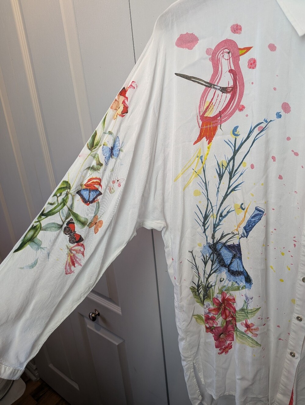 DESIGUAL Women Blouse Loose Fit Colorful Size XXL EUR = XL US Plus Size Floral - Picture 3 of 14